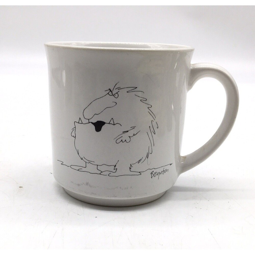 No More Mr. Nice Guy Sandra Boynton Coffee Mug Funny Monster Cartoon 10oz Vtg